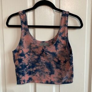 groceries apparel tie dye cropped tank top EUC